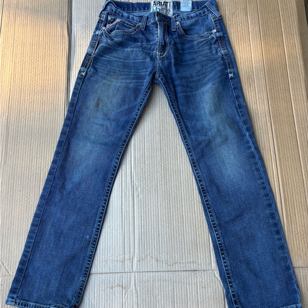 Ariat Men's Classic Straight Blue Jeans Rocker Straight 35x34